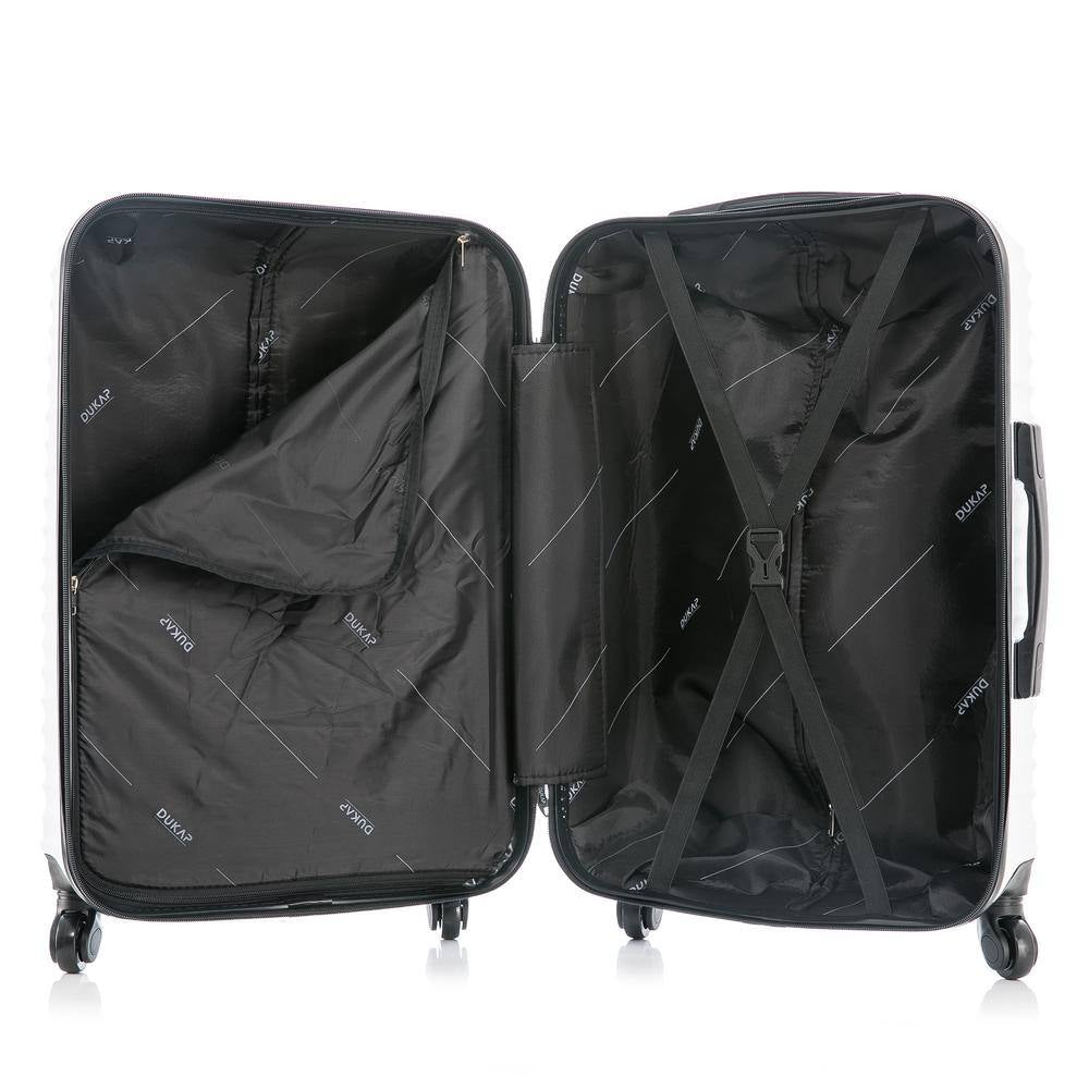 Adly Lightweight Hardside Spinner White 3-Piece Luggage Set 20 In. X 24 In. X 28 In.