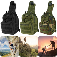 Men's Tactical Sling Shoulder Bag - Molle Travel Chest Pack for Outdoor Hiking