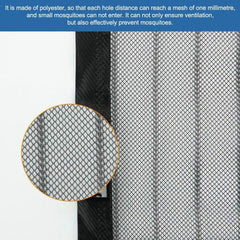 Magnetic Screen Door Mesh Curtain Durable Heavy Duty Mosquito Net Bug Hands Free