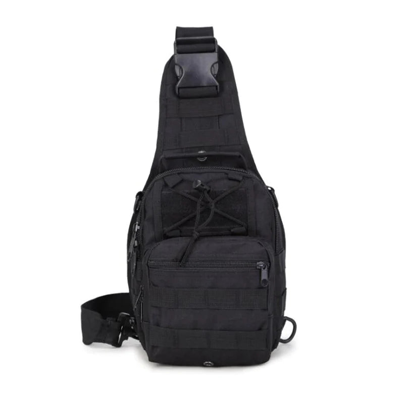 Men's Tactical Sling Shoulder Bag - Molle Travel Chest Pack for Outdoor Hiking