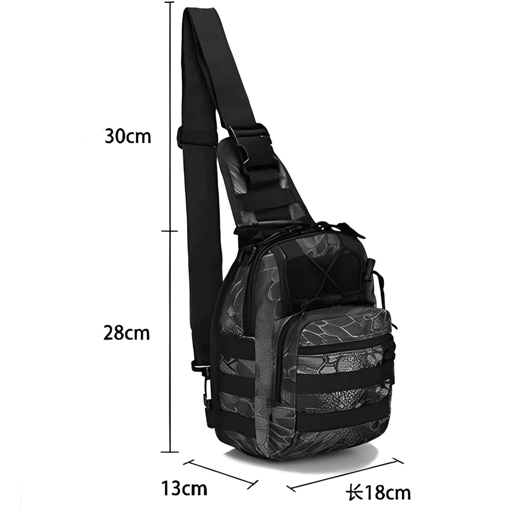 Men's Tactical Sling Shoulder Bag - Molle Travel Chest Pack for Outdoor Hiking