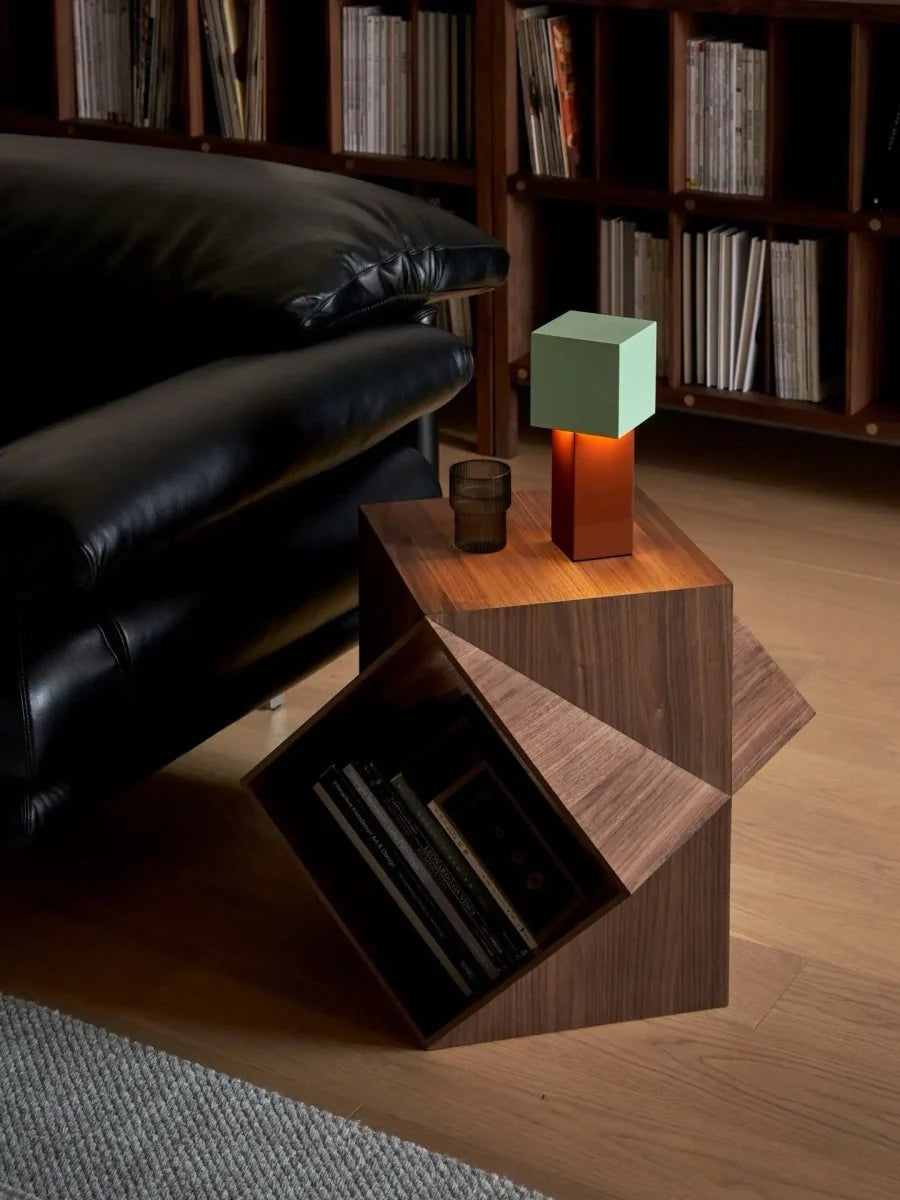 Modern Geometric Memphis Portable Dimmable Lamp - Bauhaus Pivot ATD7 Table Lamp