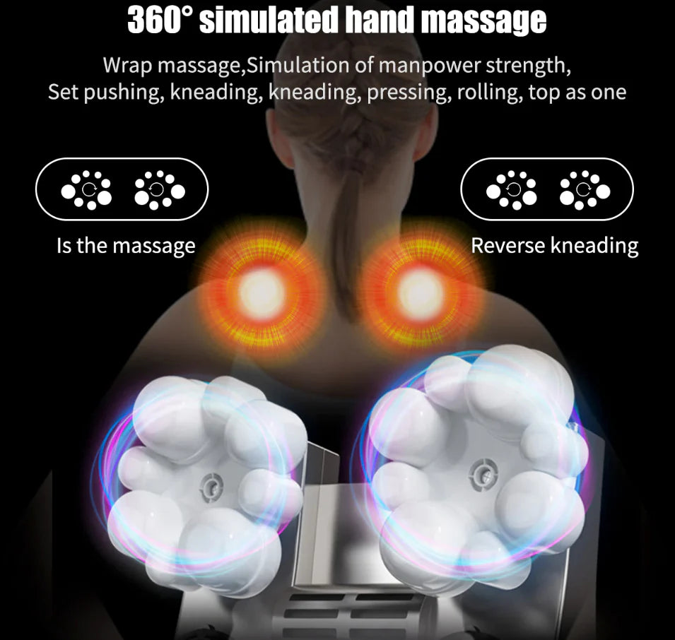 Deep Tissue Kneading Pillow Back, Neck, and Shoulder Massager with Heat
