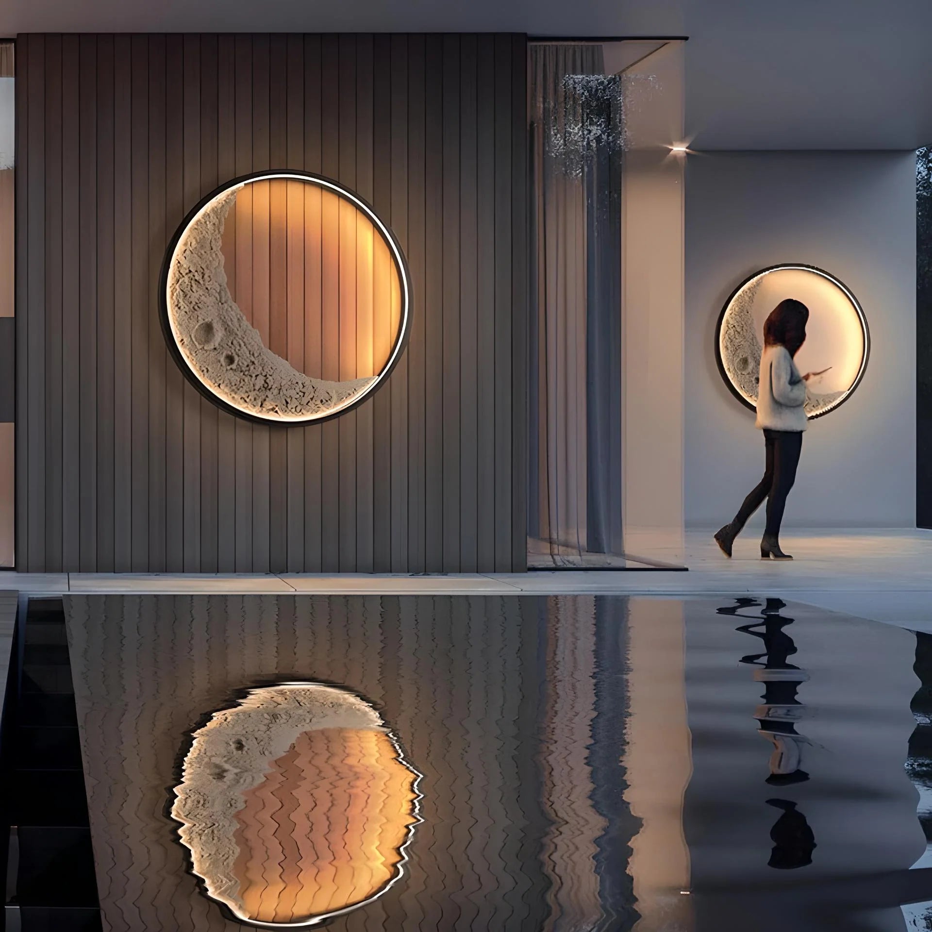 3D Moon Indoor & Outdoor Wall Lamp | Unique Decor Lighting