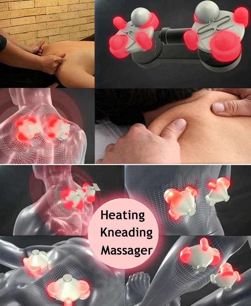 Deep Tissue Kneading Pillow Back, Neck, and Shoulder Massager with Heat