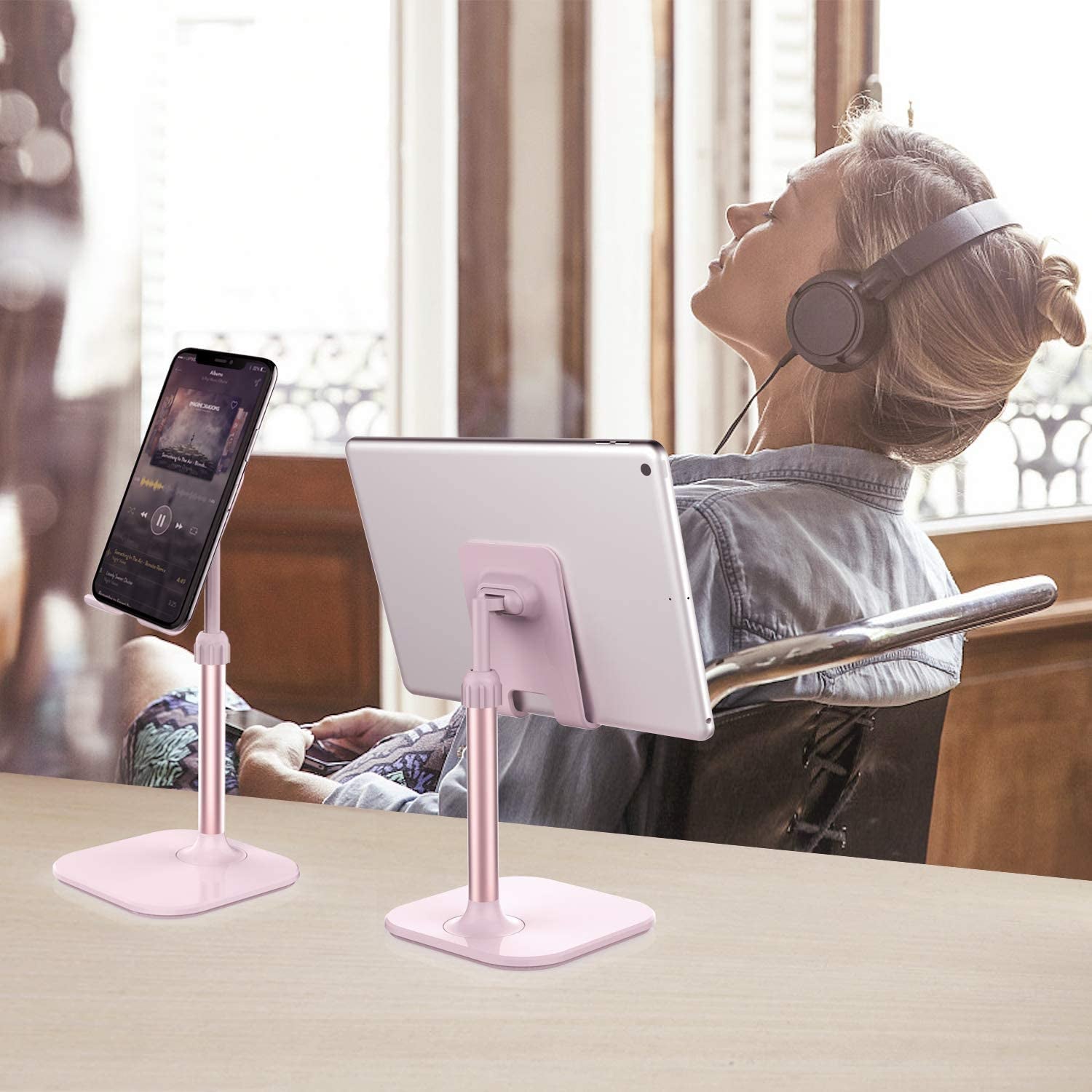 Phone Stand for Desk – Compatible with iPhone, Tablets & All Phones