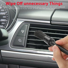 5PC Car Detailing Brush Kit Boar Hair Vehicle Auto Interior for Wheel Clean Sets