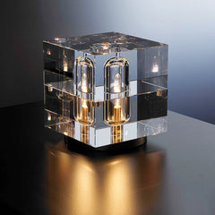 Postmodern Creative Square Crystal Bedside Table Lamp