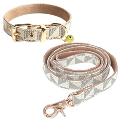 Dog Collar & Leash Set - Adjustable with Bell for All Sizes