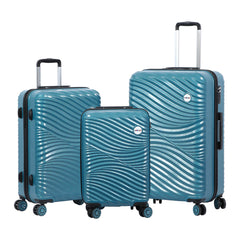 Biggdesign Moods up Hard Luggage Sets with Spinner Wheels, Steel Blue, 3 Pcs.