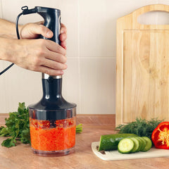 Hastings Home 4-In-1 6-Speed Anti-Splash Immersion Blender with Attachment Set
