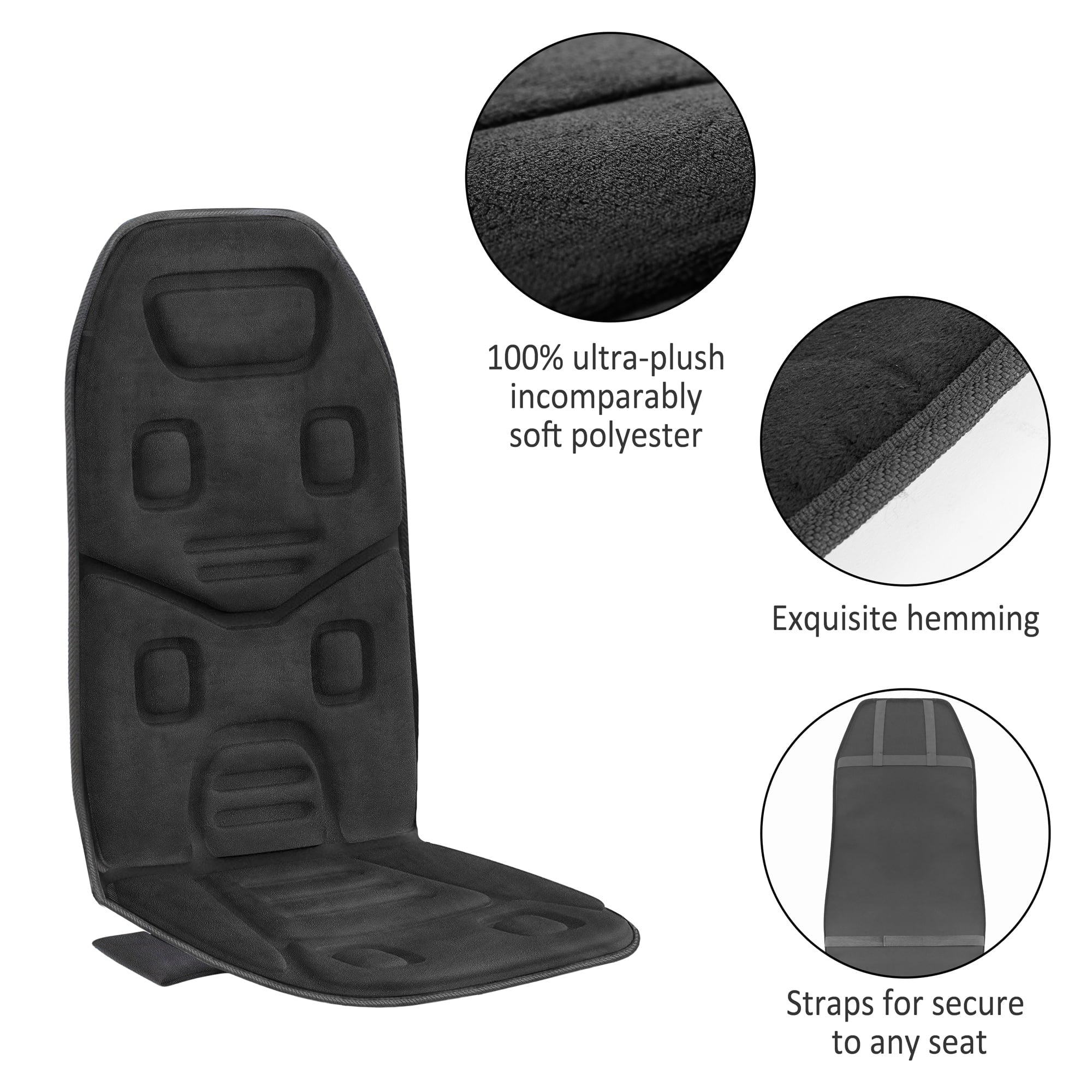 Motors Massage Seat Cushion with 3 Level Heating Pad, Back Massager Chair Pad, Father'S Day Gifts