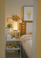 Dimmable Flower Vase Table Lamp – Rustic Decorative Bedside Light